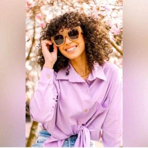 10 NWT Smash + Tess Diversion Dress pockets violet oversized Women’s size small - Picture 10 of 10